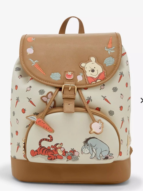 Disney Handbags - NWT Disney BoxedLunch Winnie The Pooh Veggies Allover Print Mini Backpack